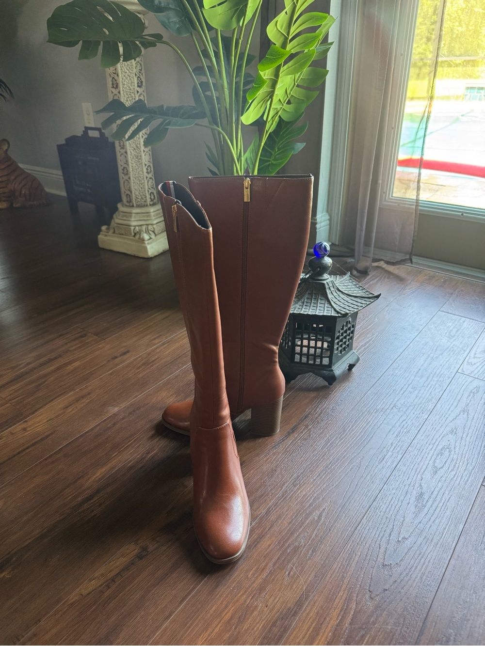 Tommy Hilfiger Tall  Riding Boots in Cognac Brown 9